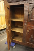 Oak English cabinet with date