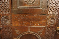 Oak English cabinet with date