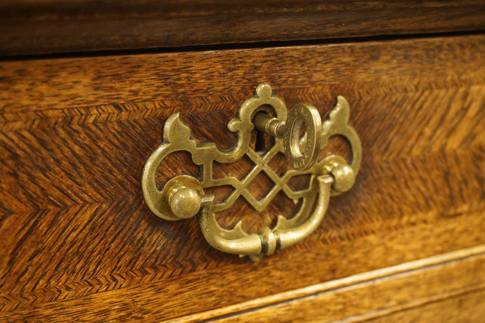 Oak sideboard with marble top