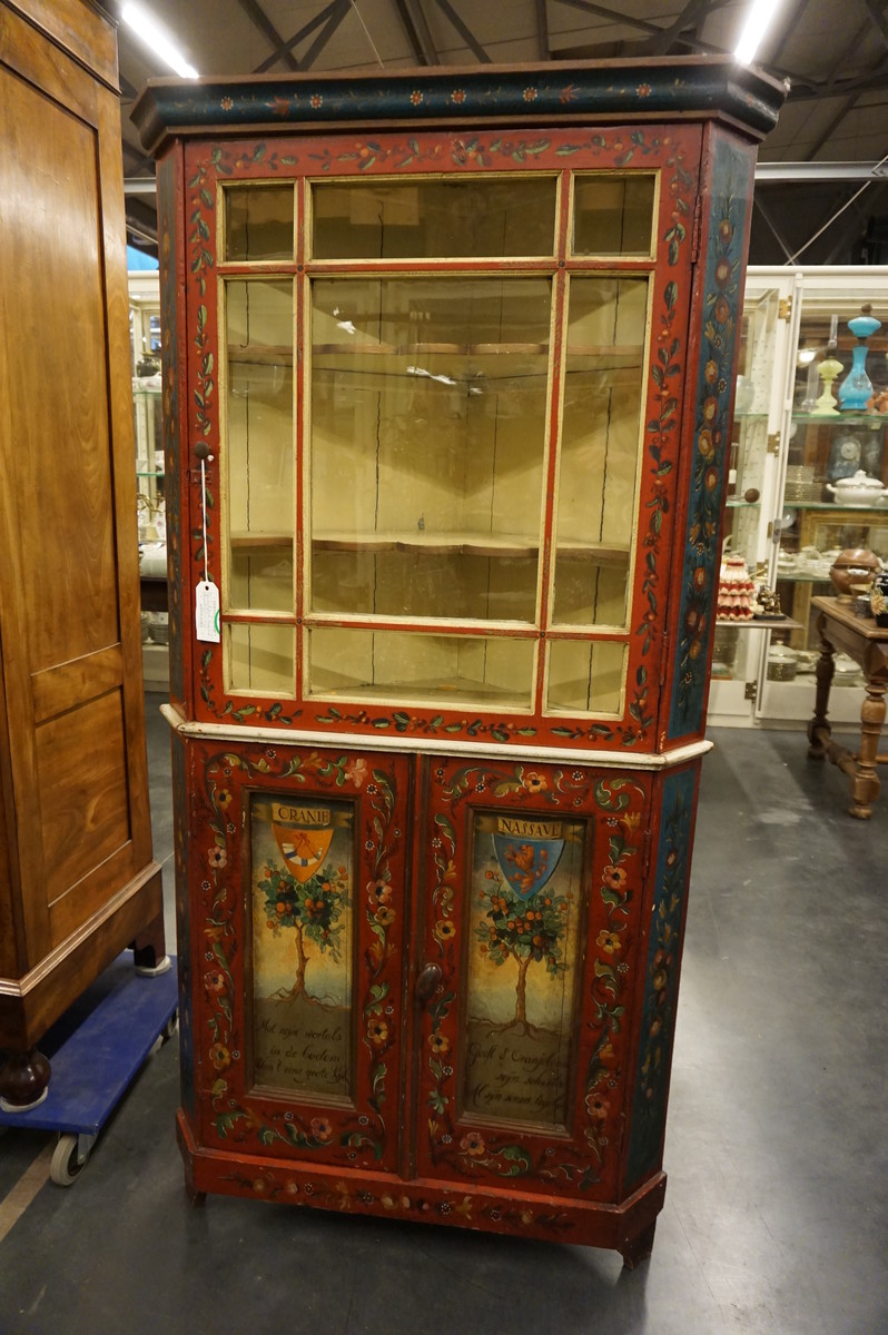 Painted corner cabinet