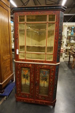 Painted corner cabinet