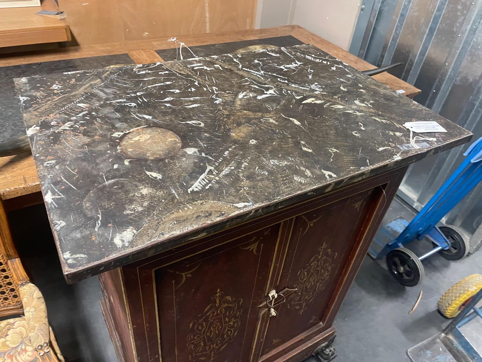 Painted safe. 87x59x113H cm 
