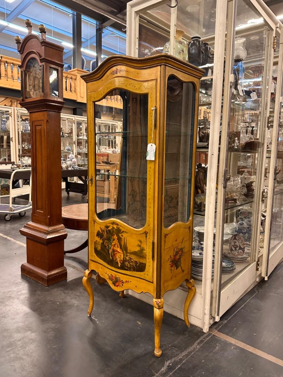 Painted Single-Door Vitrine, 46x72x175h cm