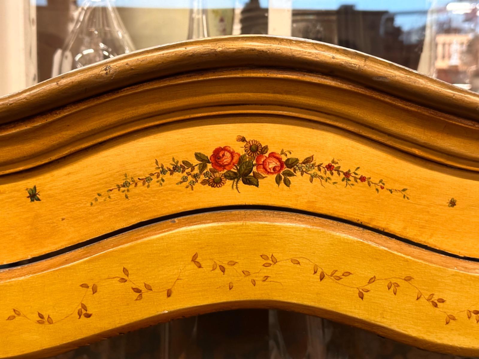 Painted Single-Door Vitrine, 46x72x175h cm