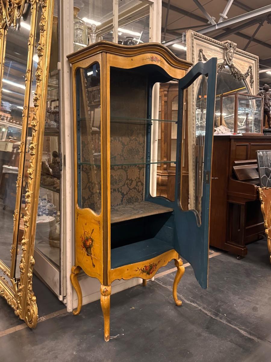Painted Single-Door Vitrine, 46x72x175h cm