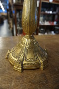 Pair of bronze gilded candleholders  19th Century