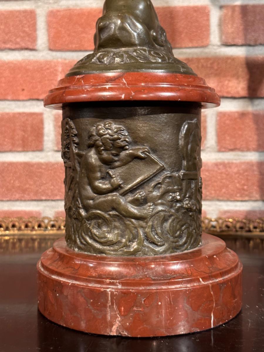 Pair of Bronze sculptures Mercury and Fortuna, Signed by Jean de Bologne