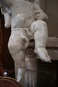 Pair of marble Baroque putti