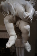 Pair of marble Baroque putti