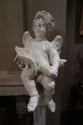 Pair of marble Baroque putti