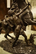 Pair of Marley Horses bronzes after Coustou Around 1900