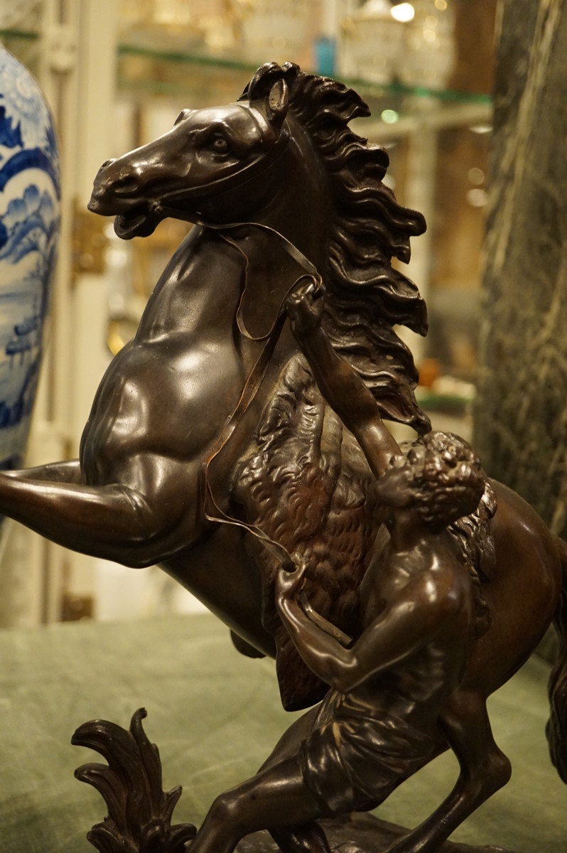 Pair of Marley Horses bronzes after Coustou