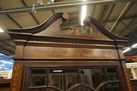 Pair of marquetry vitrines in mahogany, England 19th century