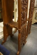 Pair of pedestal tables in walnut, France 2nd half 19th Century