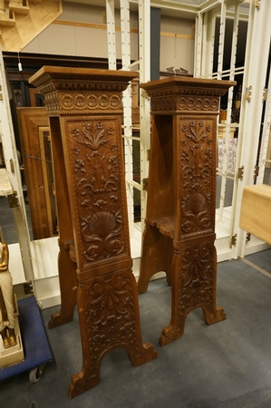 Pair of pedestal tables