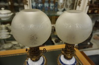 Pair of porcelain table lamps 19th Century