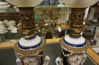 Pair of porcelain table lamps 19th Century