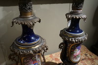 Pair of porcelain table lamps 19th Century