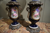 Pair of porcelain table lamps 19th Century