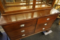 Pair of shop vitrines in mahogany, England around 1900