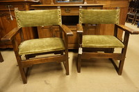 Pair of Spanish walnut armchairs 18th Century