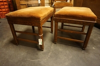 style Pair of stools in oak early 20th Century