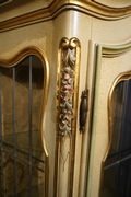 Pair of vitrines in painted wood, Italy Mid 20th century