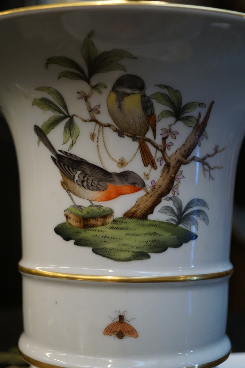 Porcelain Herend signed vase