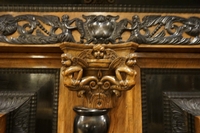 Renaissance style Cabinet in rosewood & ebony, Holland 19th century