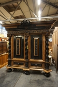 Renaissance style Cabinet in rosewood & ebony, Holland 19th century