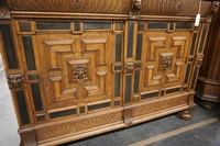 Renaissance style Cabinet in oak and ebony 19th century