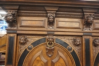 Renaissance style Cabinet in oak and ebony 19th century