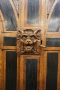 Renaissance style Cabinet in oak and ebony 19th century