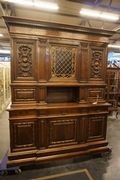 Renaissance style diningroom set in walnut, Italy around 1900