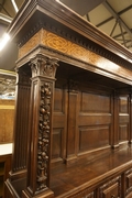 Renaissance style diningroom set in walnut, Italy around 1900