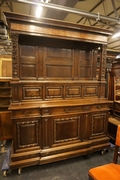 Renaissance style diningroom set in walnut, Italy around 1900