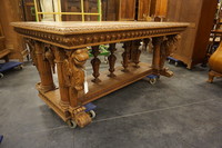 Renaissance style oak table 19th Century