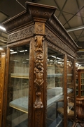 Renaissance style Vitrine in walnut, Italy 2nd half 19th Century