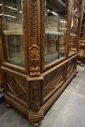 Renaissance style Vitrine in walnut, Italy 2nd half 19th Century