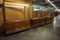 Set of 3 Museum vitrines Around 1900
