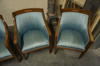 Set of 4 mahogany Empire style armchairs Around 1900