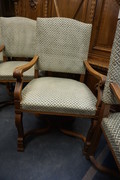 Set of 4 oak armchairs Early 20th Century