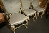 Set of 6 18th century painted chairs