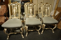 Set of 6 18th century painted chairs