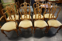 Set of 8 walnut chairs Around 1900