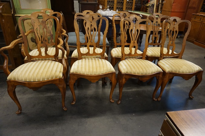 Set of 8 walnut chairs