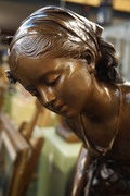 Signed French bronze by Math. Moreau 19th Century