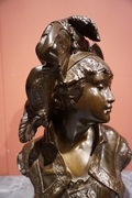 Signed statue by Barbedienne in bronze, France around 1900