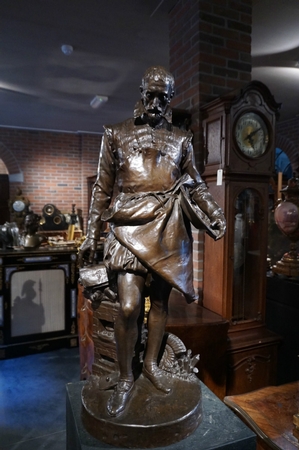 Signed statue by Barrias