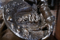 Signed statue by Barrias in bronze , France around 1900